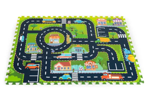 Schaumstoff-Schwamm-Puzzle Teppich Teppich Stadt Straßen