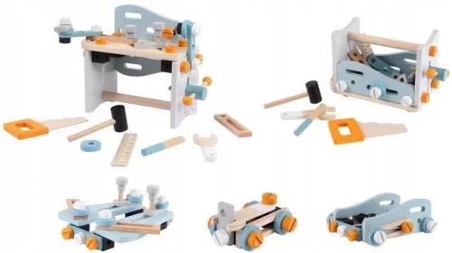 Mini-Holzwerkzeugtisch für Kinder 52 Stück