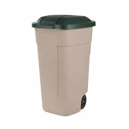 Kunststoff-Eimer für den Außenbereich 110l beige-grün