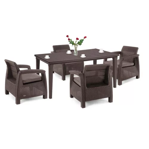 Duo-Gartenmöbel-Set Korfu mit Futura-Tisch