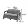Duo-Gartenmöbelset Korfu Fiesta II mit Futura-Tisch