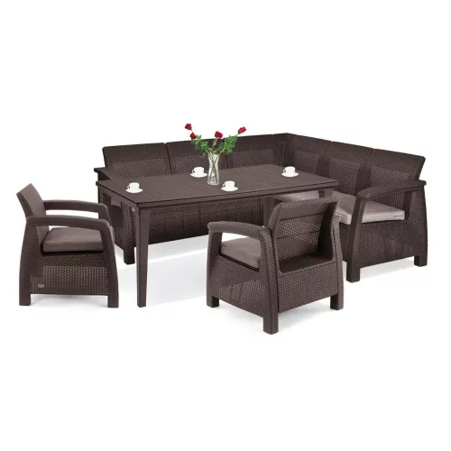 Korfu Relax duo Gartenmöbelset mit Futura Tisch