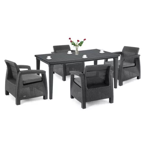 Duo-Gartenmöbel-Set Korfu mit Futura-Tisch