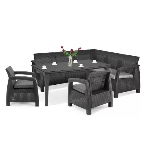 Korfu Relax duo Gartenmöbelset mit Futura Tisch