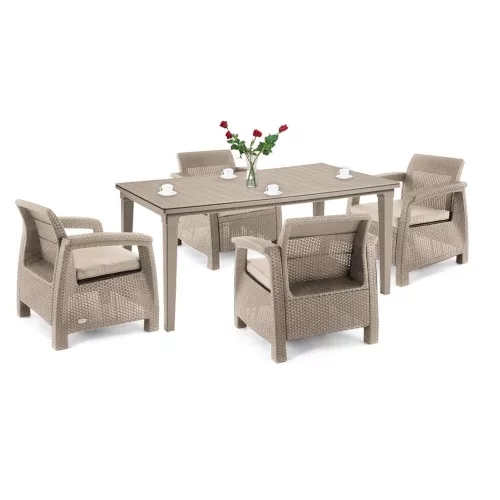 Duo-Gartenmöbel-Set Korfu mit Futura-Tisch