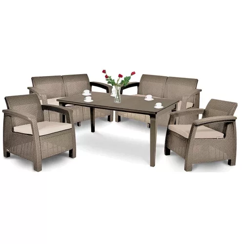 Duo-Gartenmöbelset Korfu Fiesta II mit Futura-Tisch