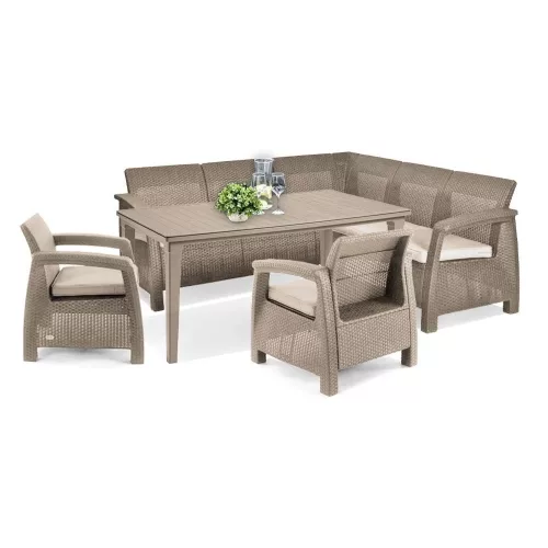 Korfu Relax duo Gartenmöbelset mit Futura Tisch