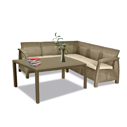 Korfu Relax Gartenmöbelset mit Melodietisch