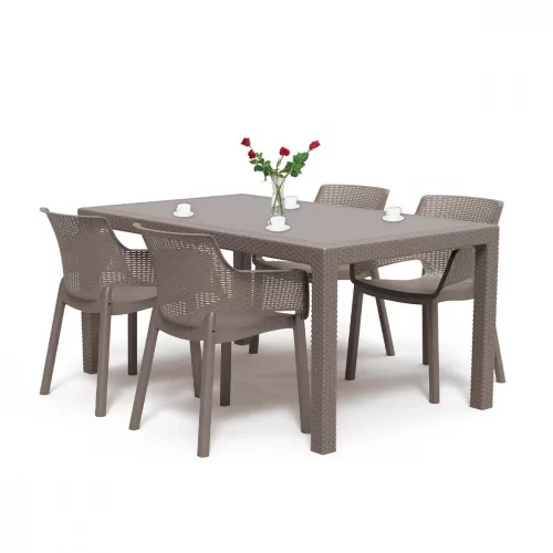 Evody 4+1 Gartenmöbel-Set