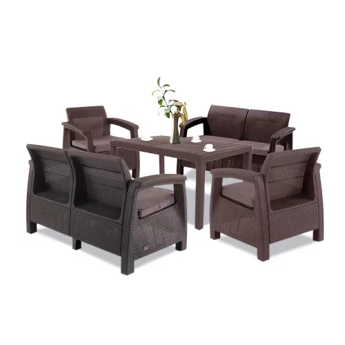 Korfu Fiesta II Duo Gartenmöbelset mit Melodietisch