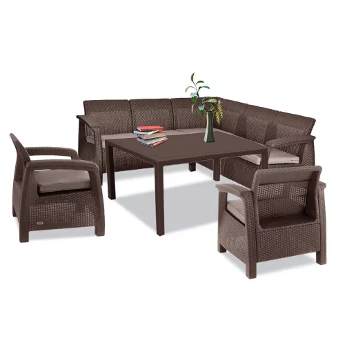 Korfu Relax duo Gartenmöbelset mit Melodietisch