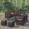 Korfu Relax duo Würfel-Gartenmöbel-Set