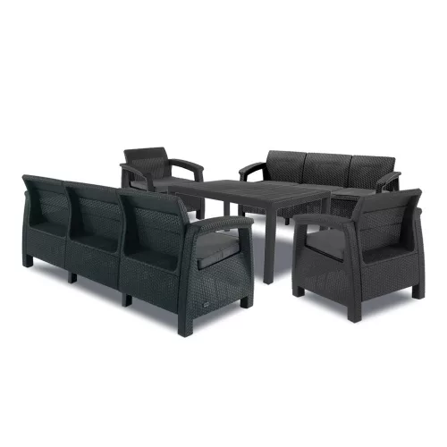 Korfu Love max duo Gartenmöbelset mit Melodietisch