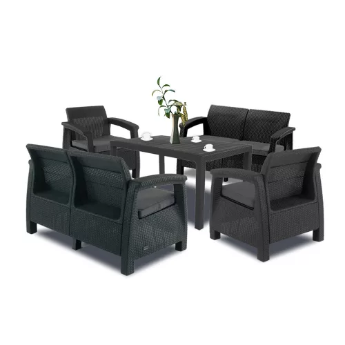 Korfu Fiesta II Duo Gartenmöbelset mit Melodietisch