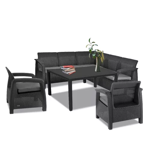 Korfu Relax duo Gartenmöbelset mit Melodietisch