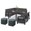 Korfu Relax duo Würfel-Gartenmöbel-Set