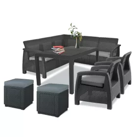 Korfu Relax duo Würfel-Gartenmöbel-Set