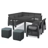 Korfu Relax duo Würfel-Gartenmöbel-Set
