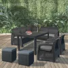 Korfu Relax duo Würfel-Gartenmöbel-Set