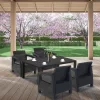 Korfu duo Gartenmöbelset mit Melodietisch