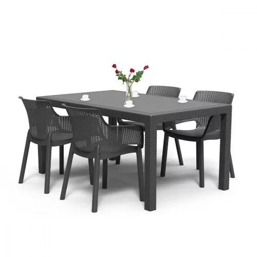 Evody 4+1 Gartenmöbel-Set