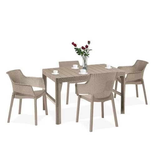 Evyon 4+1 Gartenmöbel-Set