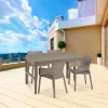 Evyon 4+1 Gartenmöbel-Set