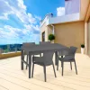 Evyon 4+1 Gartenmöbel-Set