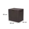 City Kunststoff-Gartenbehälter 113L braun