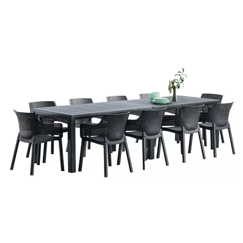 Jueva 10-teiliges Gartenmöbel-Set