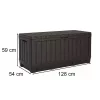 Kentwood Kunststoff-Gartenbehälter 350L braun