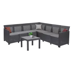 Claire XII 7-Sitzer-Ecksitzgruppe mit Orlando-Tisch