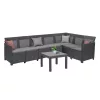 Claire XI 7-Sitzer-Ecksitzgruppe mit Orlando-Tisch