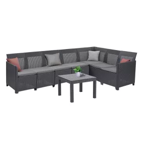 Claire XI 7-Sitzer-Ecksitzgruppe mit Orlando-Tisch