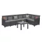 Claire XI 7-Sitzer-Ecksitzgruppe mit Orlando-Tisch
