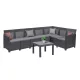 Claire XI 7-Sitzer-Ecksitzgruppe mit Orlando-Tisch