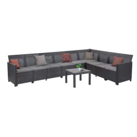 Claire XV 9-Sitzer-Ecksitzgruppe mit Orlando-Tisch