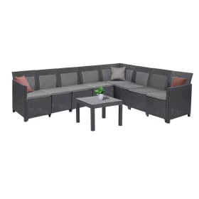 Claire XI 8-Sitzer-Ecksitzgruppe mit Orlando-Tisch