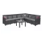 Claire XI 8-Sitzer-Ecksitzgruppe mit Orlando-Tisch