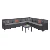 Claire XV 10-Sitzer-Ecksitzgruppe mit Orlando-Tisch