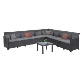 Claire XV 10-Sitzer-Ecksitzgruppe mit Orlando-Tisch