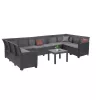 Claire XI 10-Sitzer-Ecksitzgruppe mit Orlando-Tisch