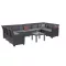 Claire XI 10-Sitzer-Ecksitzgruppe mit Orlando-Tisch