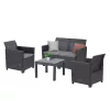 Claire VI 4-Sitzer-Gartenmöbel-Set mit Orlando-Tisch