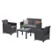 Claire VI 4-Sitzer-Gartenmöbel-Set mit Orlando-Tisch