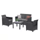 Claire VI 4-Sitzer-Gartenmöbel-Set mit Orlando-Tisch