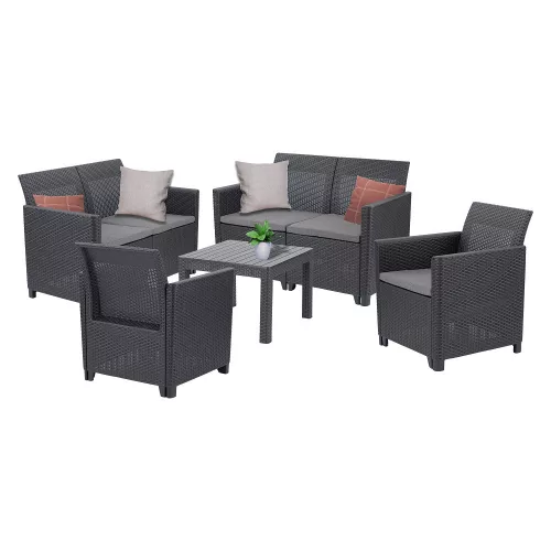 Claire VI 6-Sitzer-Gartenmöbelset mit Orlando-Tisch
