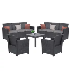   Gartenmöbelset Claire VI mit 8 Sitzplätzen und Tisch Orlando