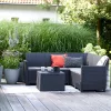 Claire 5-sitzige Eck-Gartengarnitur mit Kissentisch
