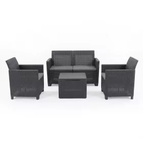 Claire 4-Personen-Gartenmöbelset mit Kissentisch